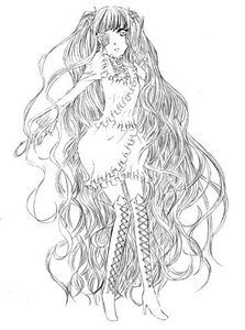 Rating: Safe Score: 0 Tags: 1girl boots dress eyepatch flower full_body greyscale image kirakishou long_hair monochrome rose solo standing striped vertical_stripes very_long_hair User: admin