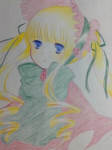 Rating: Safe Score: 0 Tags: 1girl bangs blonde_hair blue_eyes bow dress drill_hair image long_hair long_sleeves looking_at_viewer marker_(medium) photo shinku simple_background solo traditional_media twin_drills twintails very_long_hair watercolor_(medium) white_background User: admin