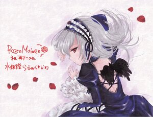 Rating: Safe Score: 0 Tags: 1girl black_wings dress flower frills hairband image juliet_sleeves lolita_hairband long_hair long_sleeves lying petals red_eyes ribbon rose rose_petals silver_hair solo suigintou wings User: admin