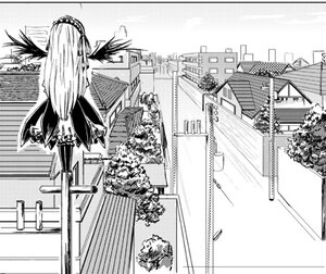 Rating: Safe Score: 0 Tags: 1girl building city cityscape dress greyscale image long_hair monochrome solo suigintou thighhighs wings User: admin