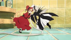 Rating: Safe Score: 0 Tags: blonde_hair blue_eyes dress hat image long_hair long_sleeves multiple_girls pair red_dress shinku suigintou very_long_hair User: admin