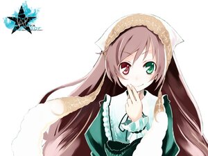 Rating: Safe Score: 0 Tags: 1girl brown_hair dress frills green_dress green_eyes head_scarf heterochromia image long_hair long_sleeves looking_at_viewer red_eyes simple_background smile solo suiseiseki twintails upper_body very_long_hair white_background User: admin