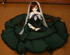 Rating: Safe Score: 0 Tags: 1girl brown_hair doll dress frills full_body green_dress green_eyes heterochromia long_hair long_sleeves looking_at_viewer red_eyes sitting smile solo suiseiseki twintails very_long_hair User: admin