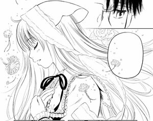 Rating: Safe Score: 0 Tags: 1girl blush breasts cleavage closed_eyes flower greyscale image lace long_hair monochrome profile solo suiseiseki upper_body User: admin