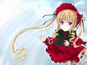 Rating: Safe Score: 0 Tags: 1girl blonde_hair blue_eyes blush bonnet bow bowtie dress drill_hair frills image long_hair long_sleeves looking_at_viewer red_dress shinku sidelocks solo standing twin_drills twintails very_long_hair User: admin