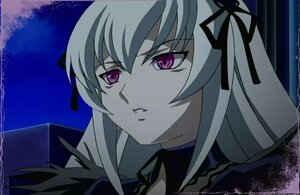 Rating: Safe Score: 0 Tags: 1girl black_ribbon close-up cross face hair_ribbon hairband image long_hair looking_at_viewer purple_eyes ribbon solo suigintou User: admin