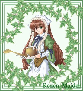 Rating: Safe Score: 0 Tags: 1girl brown_hair dress frills green_eyes head_scarf heterochromia image leaf long_hair long_sleeves looking_at_viewer plant red_eyes solo suiseiseki twintails very_long_hair vines watering_can User: admin