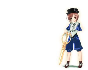 Rating: Safe Score: 0 Tags: 1girl brown_hair dress full_body green_eyes hat heterochromia holding image long_sleeves looking_at_viewer red_eyes ribbon shoes short_hair solo souseiseki standing weapon User: admin