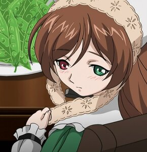 Rating: Safe Score: 0 Tags: 1girl bangs blush braid brown_hair closed_mouth dress frills green_dress green_eyes image long_hair long_sleeves looking_at_viewer red_eyes solo suiseiseki twintails User: admin