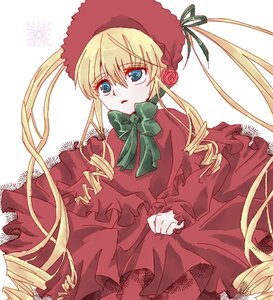 Rating: Safe Score: 0 Tags: 1girl auto_tagged blonde_hair blue_eyes bonnet bow bowtie capelet cowboy_shot dress drill_hair flower green_bow green_neckwear hat image long_hair long_sleeves looking_at_viewer pink_bow red_capelet red_dress shinku simple_background solo standing twin_drills twintails underwear very_long_hair white_background User: admin