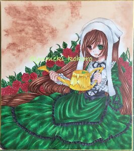 Rating: Safe Score: 0 Tags: 1girl brown_hair dress flower frills green_dress green_eyes hat head_scarf heterochromia long_hair long_sleeves looking_at_viewer red_eyes red_flower red_rose rose solo suiseiseki traditional_media very_long_hair watering_can User: admin
