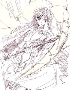 Rating: Safe Score: 0 Tags: 1girl akemi_homura auto_tagged bow_(weapon) greyscale hairband holding image long_hair looking_at_viewer magical_girl monochrome pantyhose sketch solo suiseiseki weapon User: admin
