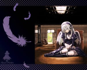 Rating: Safe Score: 0 Tags: 1girl argyle argyle_background argyle_legwear bird black_feathers black_wings board_game boots checkered checkered_background checkered_floor chess_piece dress feathered_wings feathers hairband image long_hair long_sleeves on_floor silver_hair sitting solo suigintou tile_floor tile_wall tiles wings User: admin