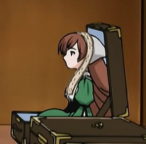 Rating: Safe Score: 0 Tags: 1girl apron black_eyes box brown_hair cardboard_box dress green_dress head_scarf image in_box in_container long_hair long_sleeves solo suiseiseki very_long_hair User: admin