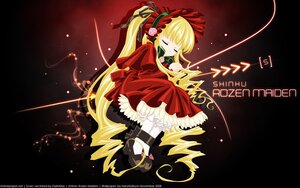 Rating: Safe Score: 0 Tags: 1girl blonde_hair bonnet bow closed_eyes dress flower image long_hair red_dress ribbon rose shinku sleeping solo twintails User: admin