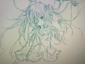 Rating: Safe Score: 0 Tags: 1girl detached_sleeves flower frills hair_ornament image kirakishou long_hair long_sleeves monochrome sketch skirt solo traditional_media User: admin