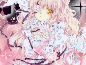 Rating: Safe Score: 0 Tags: 1girl blonde_hair blue_rose dress flower frills image kirakishou long_hair long_sleeves pink_hair pink_rose rose solo white_rose yellow_eyes User: admin