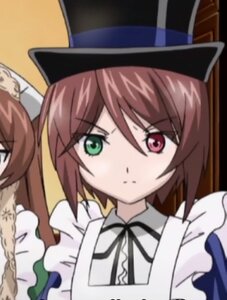 Rating: Safe Score: 0 Tags: 1girl black_neckwear blurry blurry_background blurry_foreground brown_hair closed_mouth depth_of_field frills green_eyes hat heterochromia image looking_at_viewer neck_ribbon red_eyes ribbon solo souseiseki suiseiseki white_gloves User: admin
