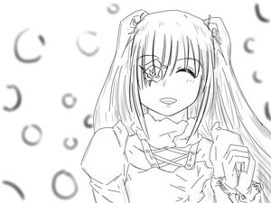 Rating: Safe Score: 0 Tags: 1girl blurry blurry_foreground blush depth_of_field dress greyscale image kirakishou long_hair looking_at_viewer monochrome one_eye_closed smile solo User: admin