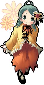 Rating: Safe Score: 0 Tags: 1girl ahoge black_footwear blush dress drill_hair flower full_body green_eyes green_hair hair_flower hair_ornament image kanaria kantoku long_sleeves looking_at_viewer orange_dress photoshop_(medium) red_flower red_rose ribbon rose rozen_maiden shoes short_hair smile solo standing twin_drills twintails white_background User: admin