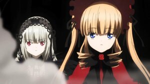 Rating: Safe Score: 0 Tags: 2girls blonde_hair blue_eyes bonnet bow drill_hair flower hairband hat image long_hair looking_at_viewer multiple_girls pair rose shinku silver_hair suigintou twintails User: admin