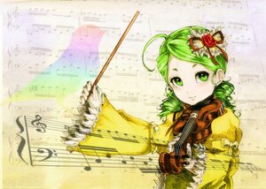 Rating: Safe Score: 0 Tags: 1girl ahoge auto_tagged beamed_eighth_notes beamed_sixteenth_notes bow_(instrument) dress drill_hair eighth_note electric_guitar flower green_eyes green_hair guitar hair_flower hair_ornament holding_instrument image instrument kanaria long_sleeves music musical_note playing_instrument plectrum quarter_note rose sheet_music solo staff_(music) treble_clef violin User: admin
