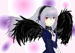 Rating: Safe Score: 0 Tags: 1girl black_wings dress frills hairband image long_sleeves looking_at_viewer red_eyes solo suigintou upper_body wings User: admin