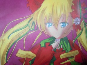 Rating: Safe Score: 0 Tags: 1girl blonde_hair blue_eyes bow dress flower image long_hair long_sleeves looking_at_viewer red_dress ribbon shinku smile solo upper_body User: admin