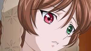 Rating: Safe Score: 0 Tags: 1girl bangs brown_hair close-up face green_eyes hair_between_eyes heterochromia image looking_at_viewer portrait red_eyes short_hair solo suiseiseki User: admin