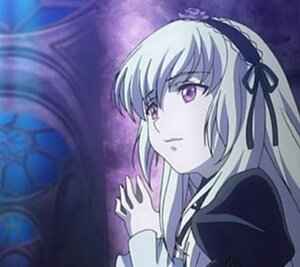 Rating: Safe Score: 0 Tags: 1girl black_ribbon blurry blurry_background blurry_foreground closed_mouth depth_of_field dress frills hairband image lolita_hairband long_hair long_sleeves own_hands_together ribbon silver_hair solo suigintou upper_body User: admin