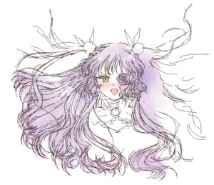Rating: Safe Score: 0 Tags: 1girl :d barasuishou bare_shoulders blush choker flat_chest flower hair_ornament image long_hair open_mouth pink_hair rose simple_background sketch smile solo two_side_up ultimate_madoka upper_body very_long_hair white_background yellow_eyes User: admin