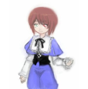 Rating: Safe Score: 0 Tags: 1girl blue_dress blurry blush brown_hair cowboy_shot depth_of_field dress green_eyes heterochromia image long_sleeves looking_at_viewer motion_blur red_eyes ribbon short_hair simple_background smile solo souseiseki standing white_background User: admin