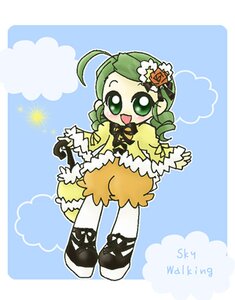 Rating: Safe Score: 0 Tags: 1girl :d ahoge blush cloud drill_hair flower full_body green_eyes green_hair image kanaria long_sleeves open_mouth sky smile solo User: admin