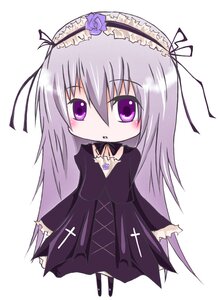 Rating: Safe Score: 0 Tags: 1girl auto_tagged blush chibi dress flower frills full_body hairband image long_hair long_sleeves purple_eyes ribbon silver_hair simple_background solo standing suigintou very_long_hair white_background User: admin