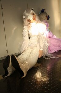 Rating: Safe Score: 0 Tags: 1girl dress flower frills hair_ornament indoors long_hair long_sleeves monster_girl multiple_cosplay sitting solo tagme User: admin