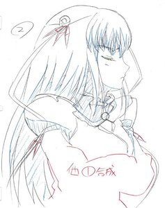 Rating: Safe Score: 0 Tags: 1girl barasuishou hair_ornament hair_ribbon image long_hair monochrome ribbon sketch solo upper_body User: admin