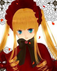 Rating: Safe Score: 0 Tags: 1girl blonde_hair blue_eyes bow bowtie drill_hair flower image long_hair looking_at_viewer petals red_flower ringlets rose rose_petals shinku solo twin_drills twintails User: admin