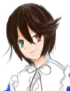 Rating: Safe Score: 0 Tags: 1girl closed_mouth frills green_eyes hair_between_eyes heterochromia image looking_at_viewer red_eyes short_hair simple_background smile solo souseiseki white_background User: admin