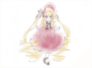 Rating: Safe Score: 0 Tags: 1girl blonde_hair blue_eyes dress full_body image long_hair long_sleeves shinku solo standing striped twintails very_long_hair white_background User: admin