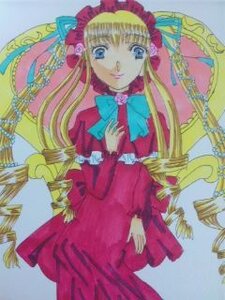 Rating: Safe Score: 0 Tags: 1girl blonde_hair blue_eyes bonnet bow bowtie dress drill_hair green_bow image long_hair long_sleeves looking_at_viewer photo red_dress shinku simple_background solo very_long_hair User: admin