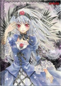 Rating: Safe Score: 0 Tags: 1girl dress flower frills hairband image long_hair long_sleeves looking_at_viewer pastel_(medium) puffy_sleeves red_eyes rose silver_hair solo suigintou traditional_media watercolor_(medium) User: admin