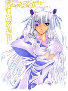 Rating: Safe Score: 0 Tags: 1girl bangs barasuishou dress frills hair_ornament hair_ribbon image long_hair long_sleeves looking_at_viewer puffy_sleeves ribbon solo striped traditional_media upper_body very_long_hair white_background yellow_eyes User: admin