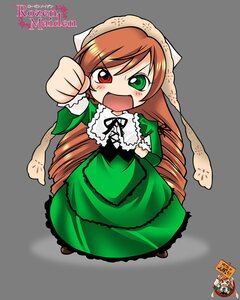 Rating: Safe Score: 0 Tags: 1girl :d brown_hair chibi dress drill_hair frills full_body green_dress green_eyes heterochromia image long_hair long_sleeves open_mouth red_eyes solo suiseiseki transparent_background very_long_hair User: admin