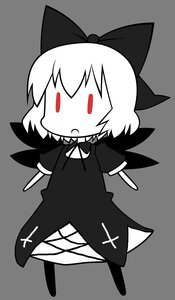 Rating: Safe Score: 0 Tags: 1girl blush bow chibi cirno dress hair_bow image monochrome short_hair short_sleeves simple_background solo striped suigintou wings |_| User: admin