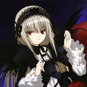 Rating: Safe Score: 0 Tags: 1girl bangs black_ribbon black_wings closed_mouth dress expressionless feathered_wings frilled_sleeves frills hairband image long_hair long_sleeves looking_at_viewer red_eyes ribbon silver_hair solo suigintou wings User: admin