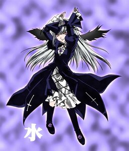 Rating: Safe Score: 0 Tags: 1girl auto_tagged black_wings dress frills full_body image long_hair long_sleeves solo suigintou wings User: admin