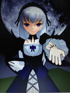 Rating: Safe Score: 0 Tags: 1girl black_dress black_wings dress expressionless flower frills full_moon hairband image lolita_hairband long_hair long_sleeves looking_at_viewer moon purple_eyes rose silver_hair solo suigintou wings User: admin