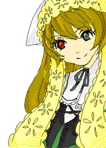 Rating: Safe Score: 0 Tags: 1girl bangs black_ribbon blonde_hair closed_mouth dress frills heterochromia image long_hair long_sleeves looking_at_viewer neck_ribbon red_eyes ribbon simple_background smile solo suiseiseki white_background User: admin