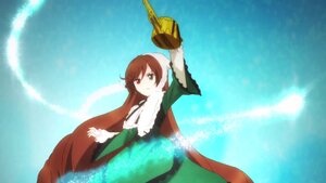 Rating: Safe Score: 0 Tags: 1girl brown_hair dress frills green_dress green_eyes heterochromia image long_hair long_sleeves red_eyes solo suiseiseki very_long_hair User: admin