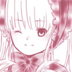 Rating: Safe Score: 0 Tags: 1girl auto_tagged bangs close-up image looking_at_viewer monochrome pink_theme shinku solo User: admin
